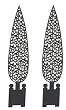 Black Metal Topiaries Wall D&eacute;cor (set of 2)