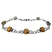 Sterling Silver Celtic Design Amber Bracelet