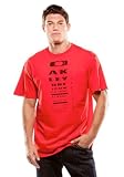 Oakley Mens T-Shirt Eye Patch (Small, Red Line)