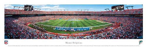 MIAMI DOLPHINS - SUN LIFE STADIUM - NFL PANORAMA POSTER PRINT