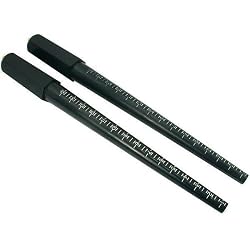 2 Ring Sizer Stick Beautiful Black Plastic Mandrels RS5