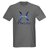 Pisces Zodiac Glyphs Black T-Shirt Zodiac Dark T-Shirt by CafePress