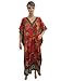 Boho Gypsy Red Evening Dress Womens Satin Kaftan Caftan Kimono Sleeve Resort Wear Dress
