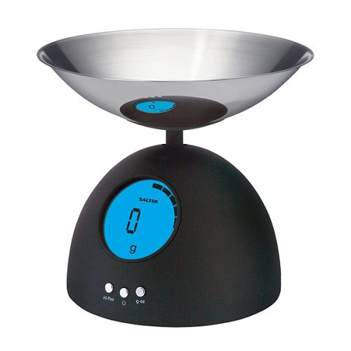 Salter Aquatronic Kitchen Scale - Black/ Stainless Steel