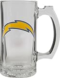 San Diego Chargers Beer Mug: 3D Logo Glass Tankard