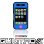 iPhone 3G Quattro-T1 Polysilicon Case W/Screens Royal-Blue