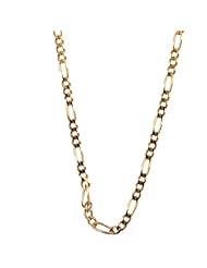 Caribe Gold 14k over Sterling Silver Figaro Chain (18-24 inch)