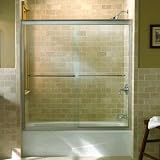 KOHLER K-702202-L-MX Fluence Frameless Bypass Bath Door, Matte Nickel
