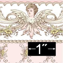 Edwardian St. Elizabeth - Pink Dollhouse Miniature Wallpaper