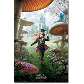 Alice in Wonderland Movie (Mad Hatter, Triptych 2) Poster Print - 22" X 34"