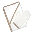 Tadpoles Organics Hooded Towel & Mitt Set, Cocoa
