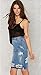 Soda Park Womens High Waist Ripped Hole Washed Jean Skirts Package Hip Skirts