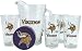 Minnesota Vikings Satin Etch Pitcher and 4 Glass Gift Set