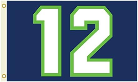 For The Fans Co. Seattle 12 Flag Large 3 by 5 Foot