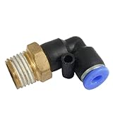 uxcell 継手 ワンタッチ金具 空気圧式コネクタ 4mmチューブOD 12.6mmスレッド OD