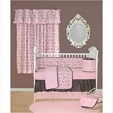Bundle-76 Tadpoles Toile Crib Bedding Set in Pink and Brown
