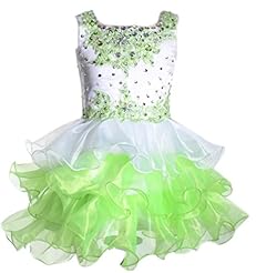 Toddler  Lace Crystal  Ball Gown Pageant Dress 