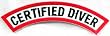 Certified Diver Chevron Patch Embroidered Iron On Scuba Diving Emblem Souvenir