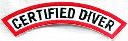 Certified Diver Chevron Patch Embroidered Iron On Scuba Diving Emblem Souvenir