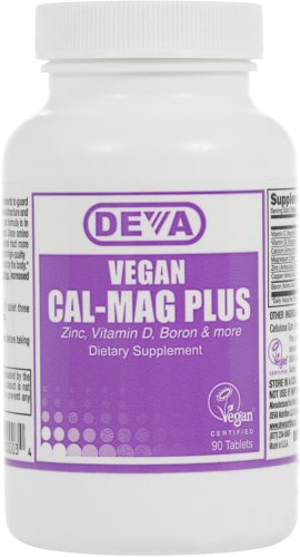 Deva Vegan Vitamins Calcium, Magnesium Plus (Pack of 2)