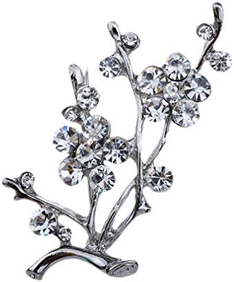 "Love forever" Fashion Jewelry Flowers Leaves Silver Tone Branches Brooches and Pins for Women Gift