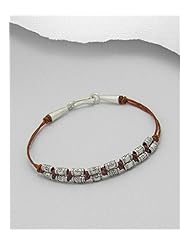 Brown Cotton Waxed Thread Bracelet In 92.5 97