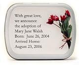 Adopt Announcement Tulip Mint Tin