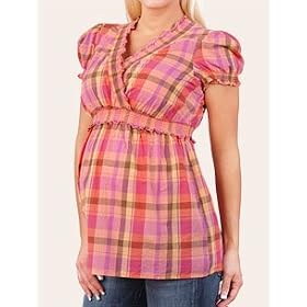 Motherhood Maternity: short sleeve smocked maternity shirt