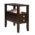 Cappuccino Espresso Finish Wood Bed Chair Side Table 24