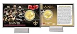 New Orleans SAINTS Super Bowl XLIV 44 Champs Bronze Coin Card Color Display