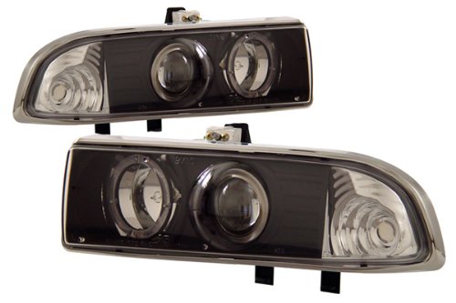 98-04 Chevy Blazer Black LED Halo Projector Headlights