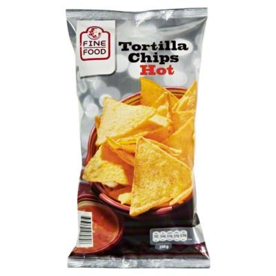 Fine Food Tortilla Chips Hot, 200g