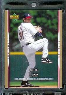 2007 Upper Deck First Edition Baseball Card #83 Cliff Lee Cleveland Indians - Mint Condition - In Protective Display Case !