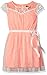 ZUNIE Girls' Embroidered Mesh Dress