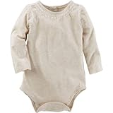 オシュコシュ OSHKOSH/ スパークルボディスーツ ヘザー ロンパース長袖 6ヶ月【並行輸入】