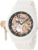 Invicta Men's 1925 Russian Diver Mechanical Rose Gold Tone Skeleton Dial White Ceramic Watch Invicta Men's 1925 Russian Diver Mechanical Rose Gold Tone Skeleton Dial White Ceramic Watch