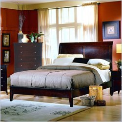 Full Homelegance Bourgeois Contemporary Panel Bed in Cherry Finish