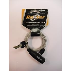 Motorcycle Accessory/Bicycle Cable Lock Clear 600x6mm