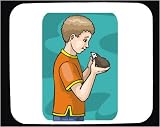 Mouse Pad with animals, body, individuals, individual, hedgehog, little, humans, hold, rodent, person, nose, keep, human, boy, persons, people, child
