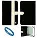 Canvas Black White Case Cover for Sony PRS950 Daily Edition Wireless e-Reader + SumacLife TM Wisdom Courage Wristband