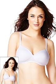 2 Pack Cotton Rich Padded T-Shirt AA-D Bras