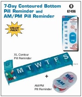 Ezy Dose 7 Day Pill Reminder with Bonus AM/PM Pill Reminder