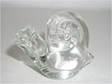 Crystal clear snail paperweight