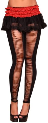 Lovely Day Lingerie SB LDL-LG1147, Slotted Front Leggings-2 O/S Black