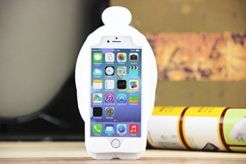 iPhone 5 5S Case, 3D White Big Hero 6 Baymax Robot Silicone Soft Case Cover for iPhone 5 5S (With Scarf)