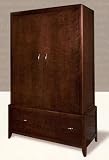 Sorrento Armoire w/ Arch Metal Hardware Espresso