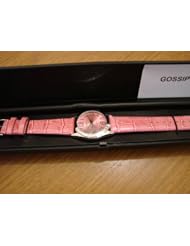 Gossip Ladies Leather Pink Silvertone Watch New in Box