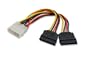 Syba SY-CAB40007 Molex 4 Pin to 2x 15 Pin SATA Power Cable (5.5 Inches)