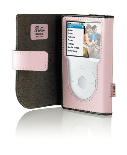Belkin iPod Classic Leather Folio - Cameo Pink/Chocolate