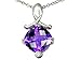 1.51 cttw Genuine Amethyst Pendant in 14k White title=